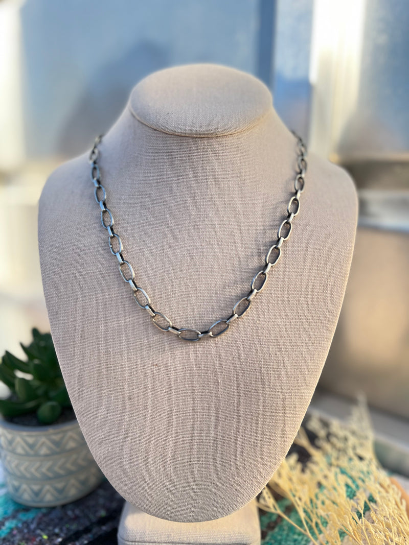 Sterling Silver Link rope necklace