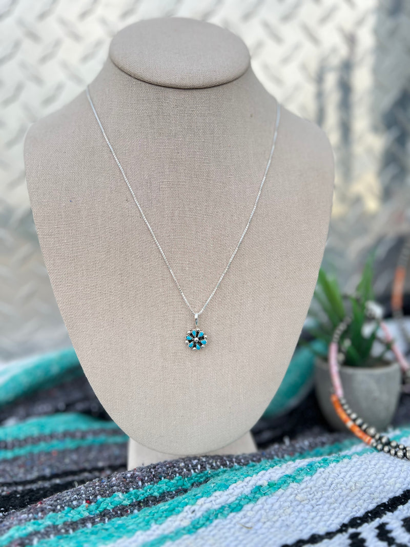 The Mini Turquoise Flower Necklace