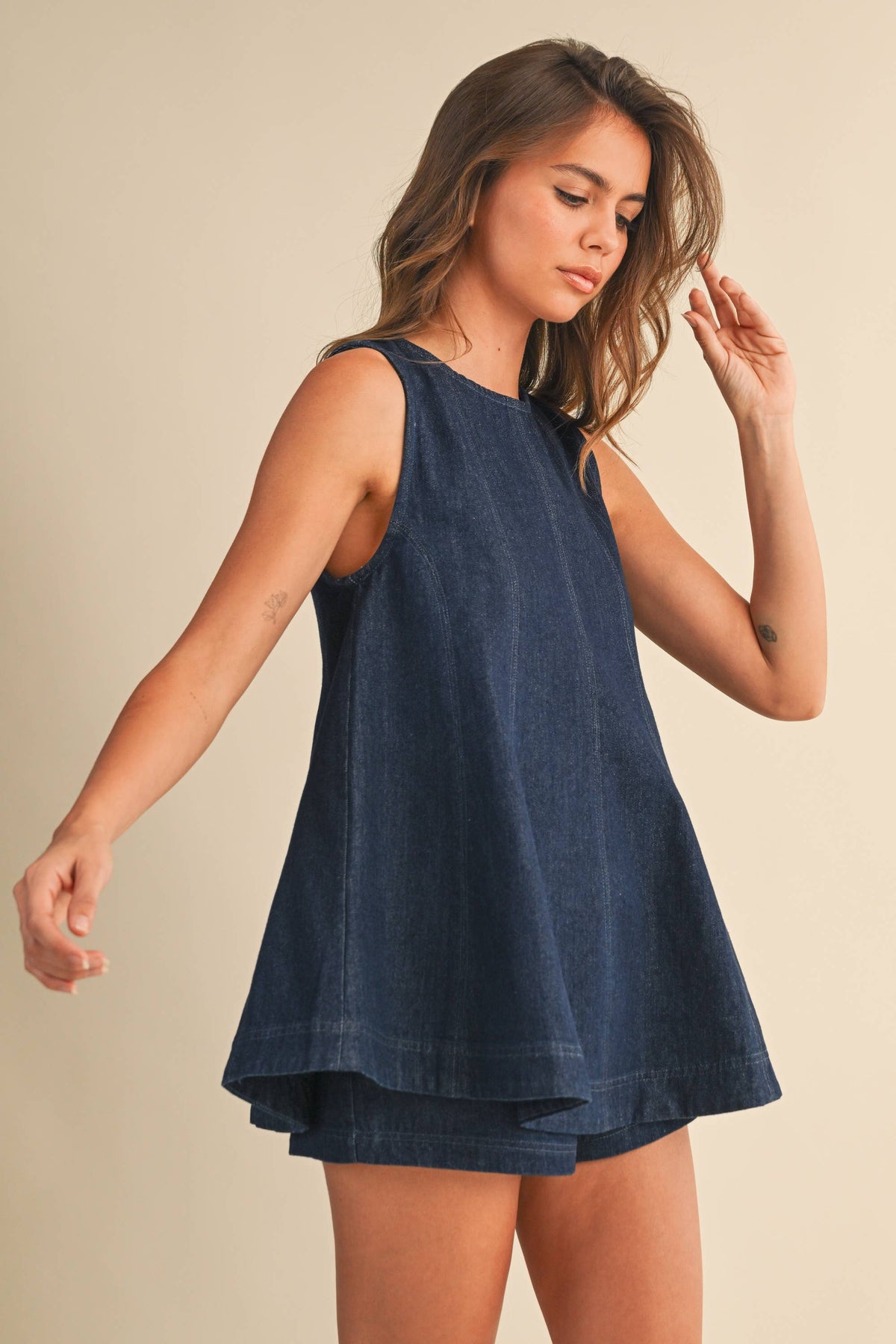 Denim Top and Short SET