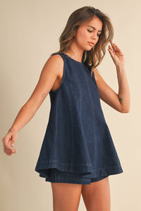 Denim Top and Short SET