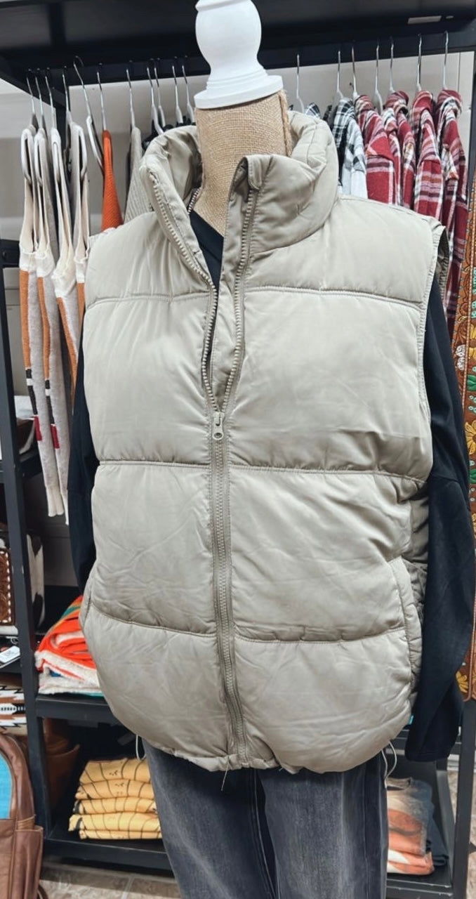 Ash Grey Puffer vest