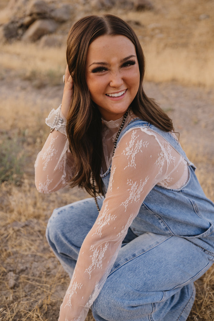 The Rilee White Lace Top