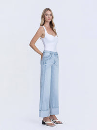 The Waycee Light Wash double seam Jeans