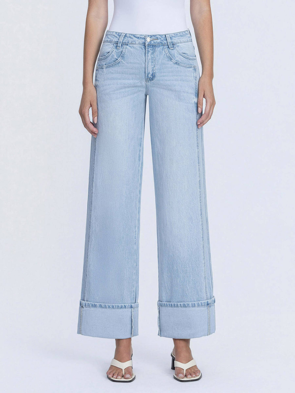 The Waycee Light Wash double seam Jeans