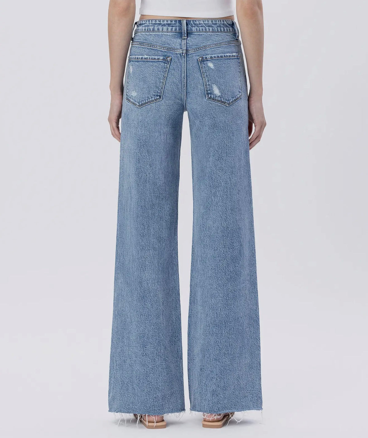The Josie Wide Leg Jeans w/ Raw Hem