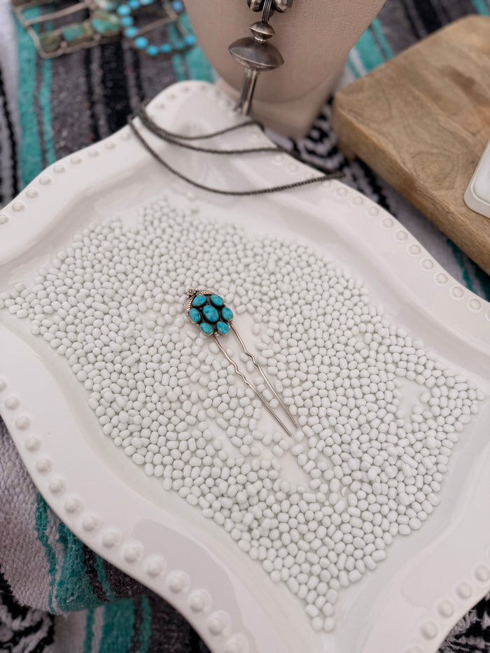 The Silver & Turquoise Hair pin