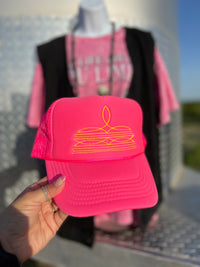 The Pink Boot Stitch Trucker