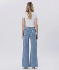 The Josie Wide Leg Jeans w/ Raw Hem