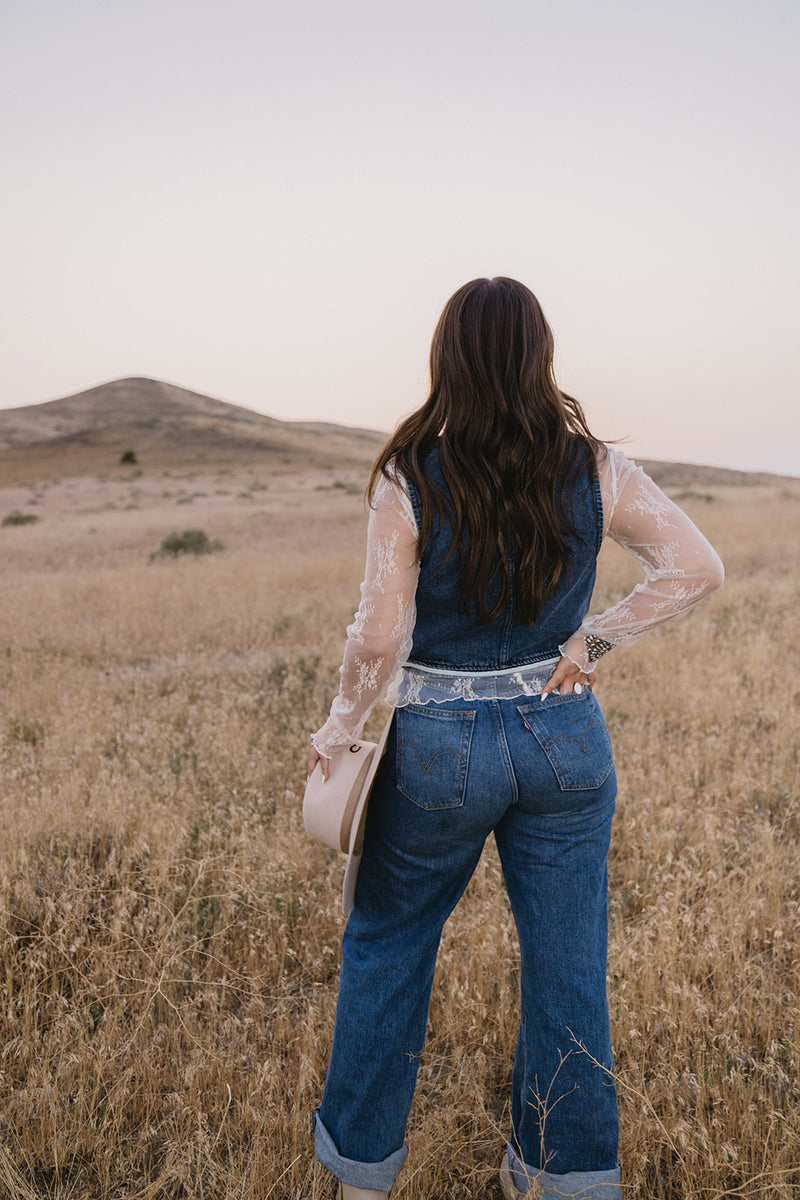 The Rilee White Lace Top