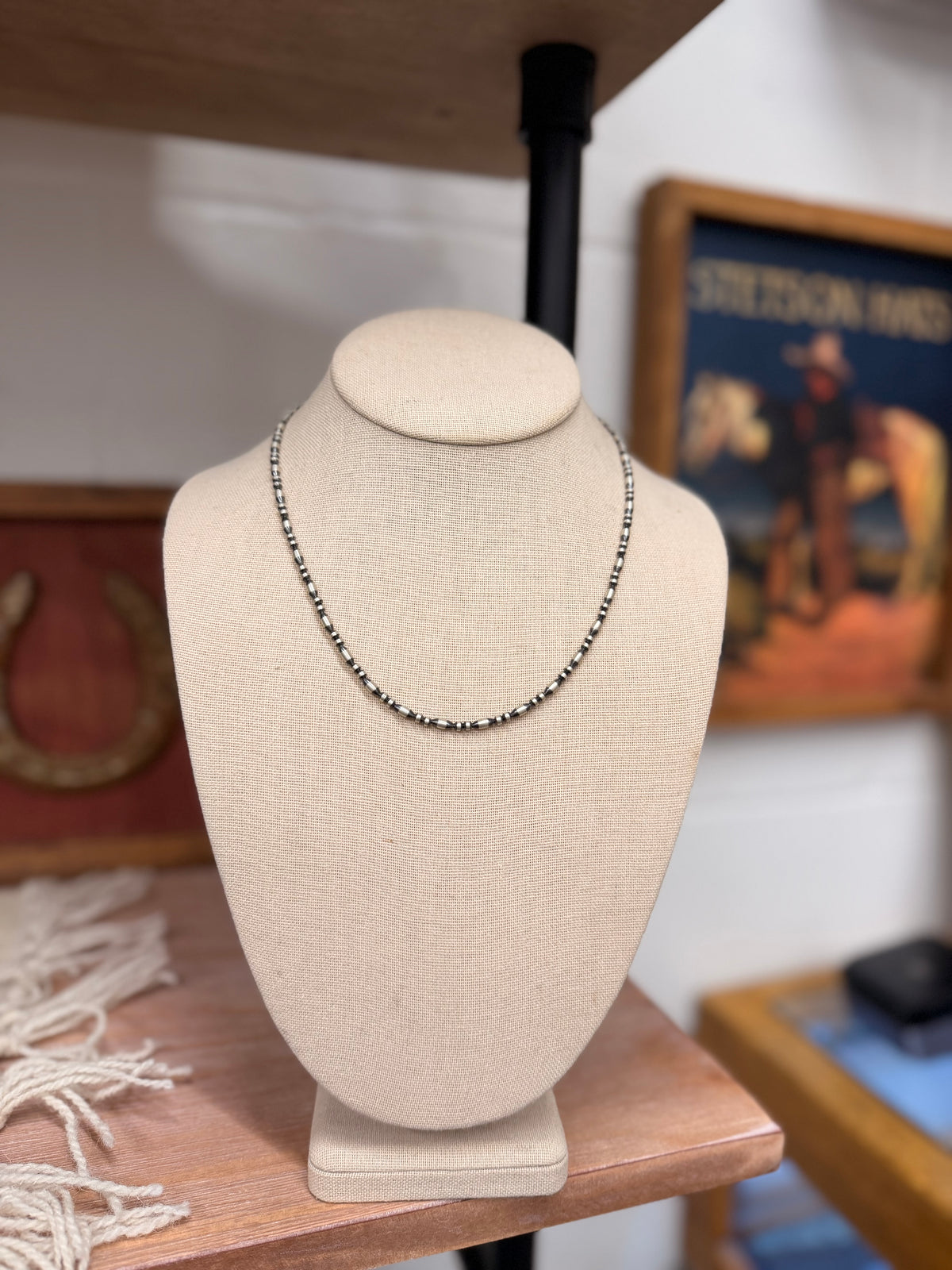 The Tina Torpedo Sterling Silver Pearl Beaded Necklace
