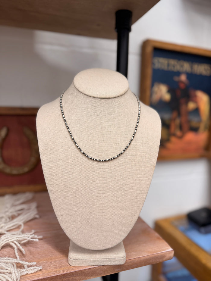 The Tina Torpedo Sterling Silver Pearl Beaded Necklace