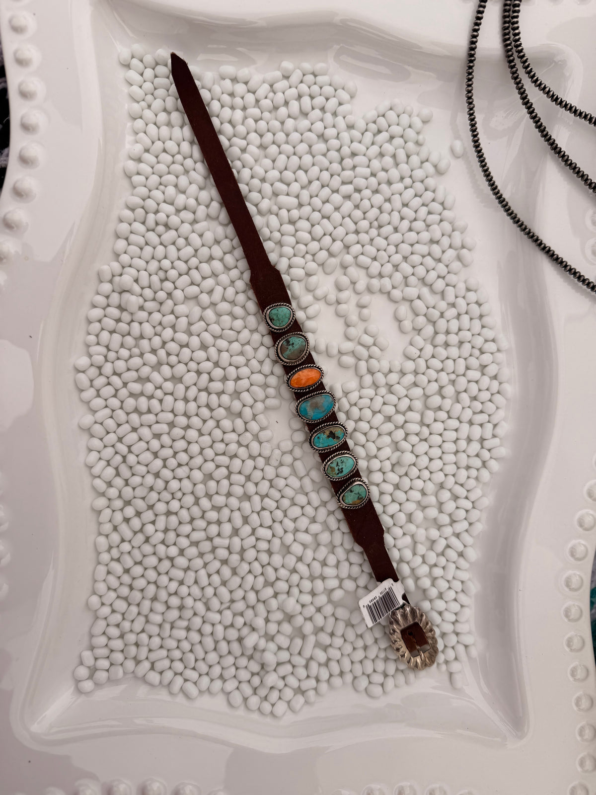 The Multi Stone Leather Bracelet
