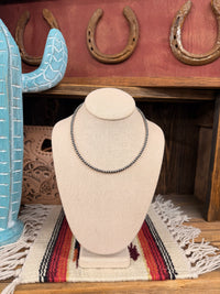 The 4mm Sterling silver pearl choker
