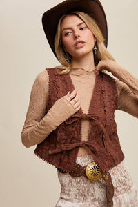 The Markie Carmel Embroidered Vest
