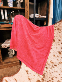 The pink Paisley Wild rag
