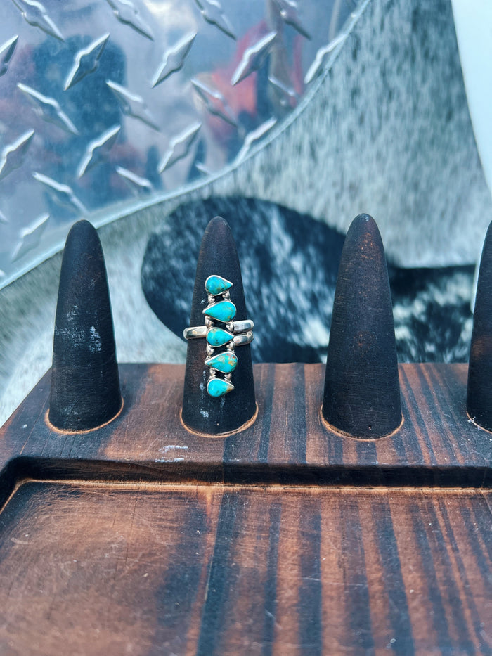 Five stone Turquoise ring