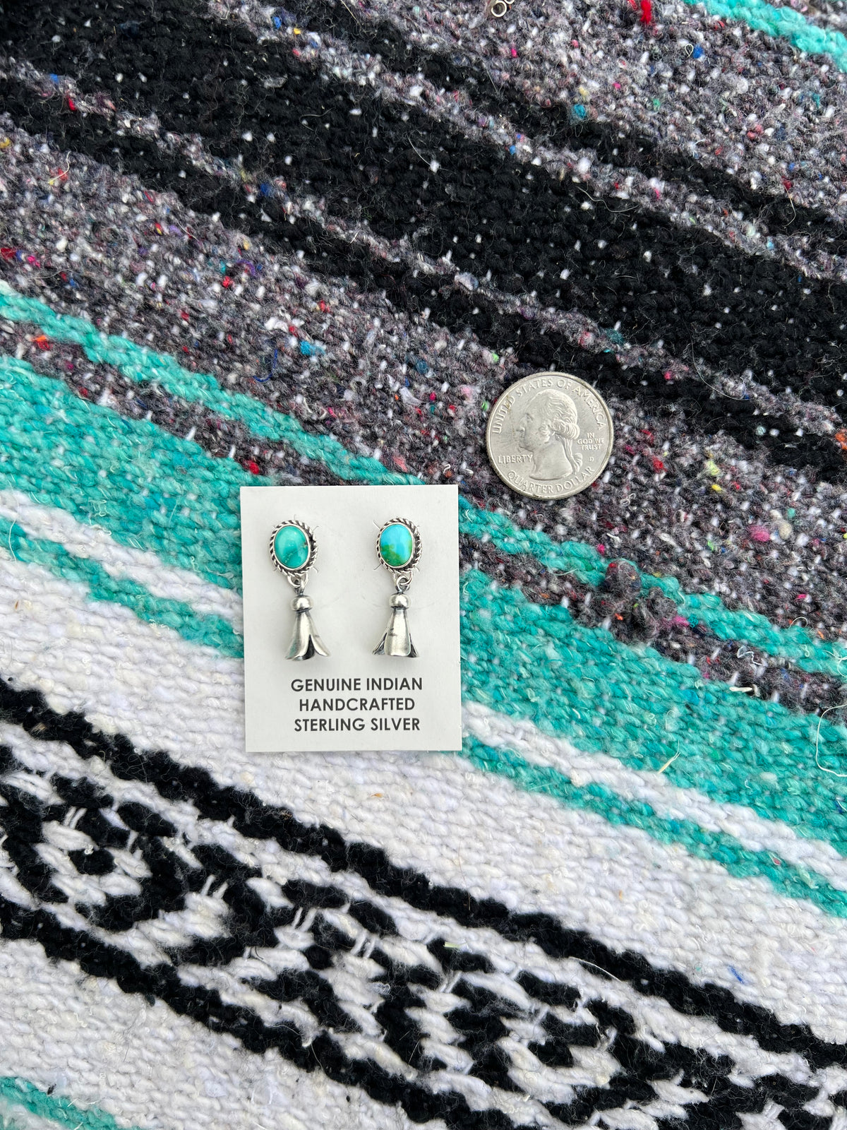 Turquoise Studs W/ Dangle