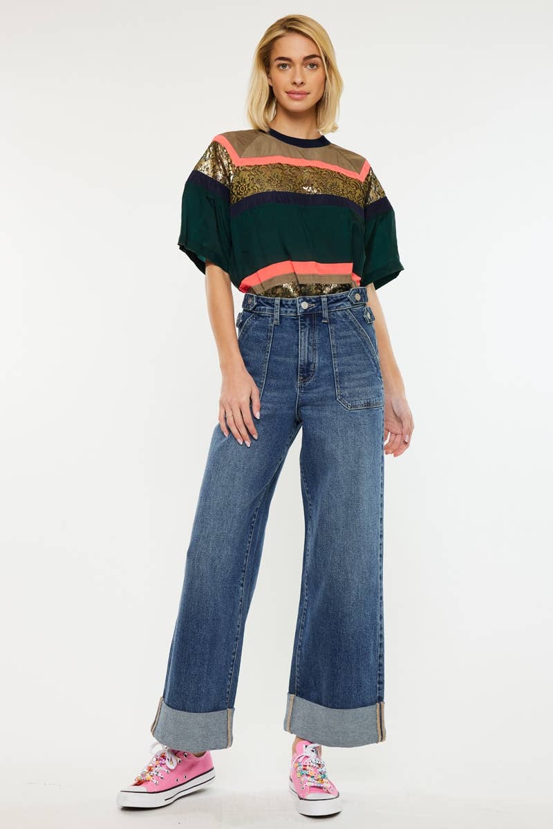 The Kelly Jo Ultra High Rise Wide Leg Trouser