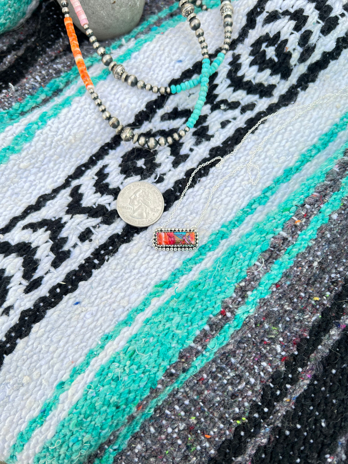 The Pink Dahlia Bar Necklace