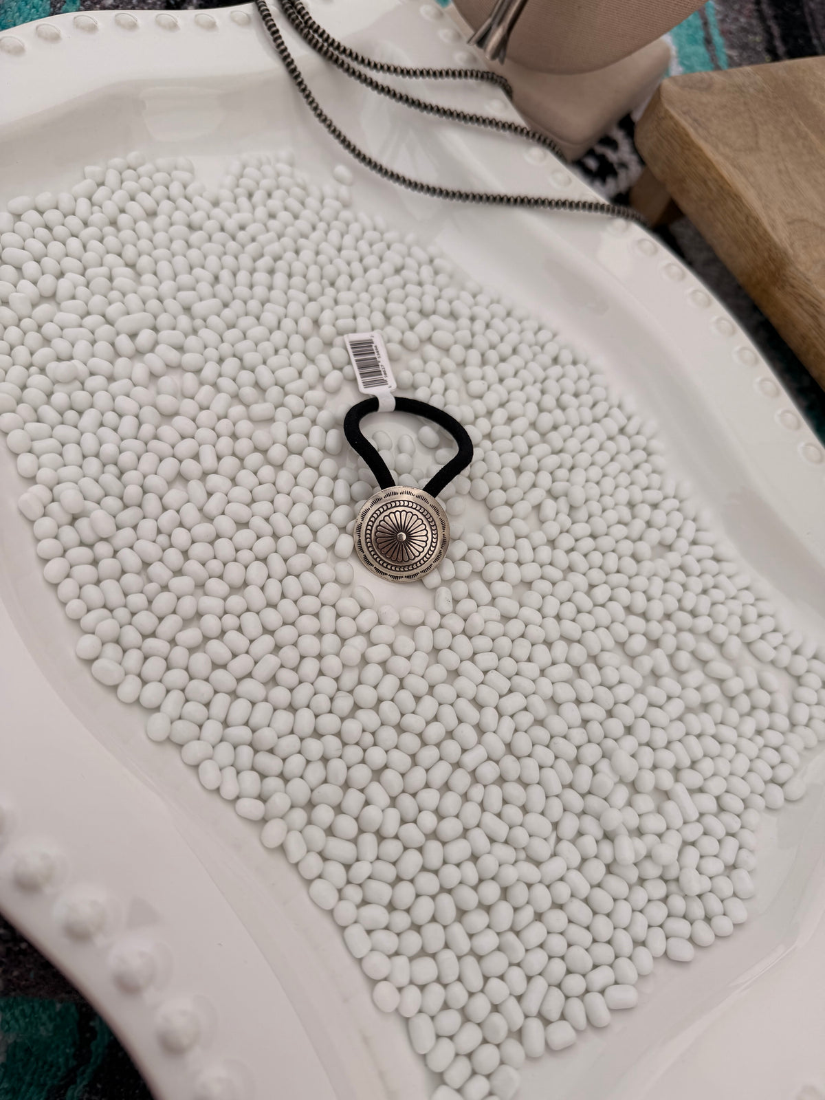 The Silver Concho hair tie