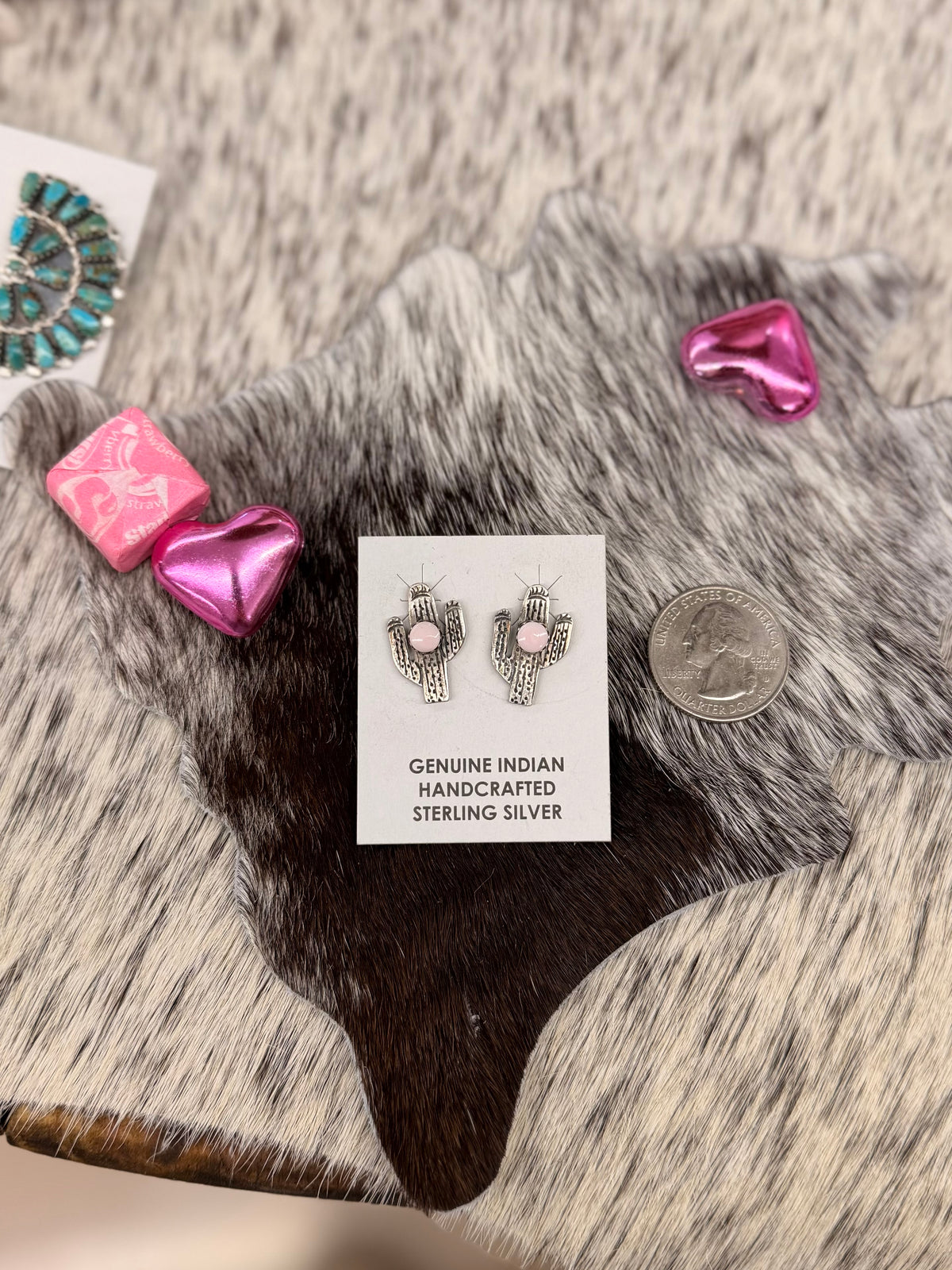 The Pink Cactus Earrings