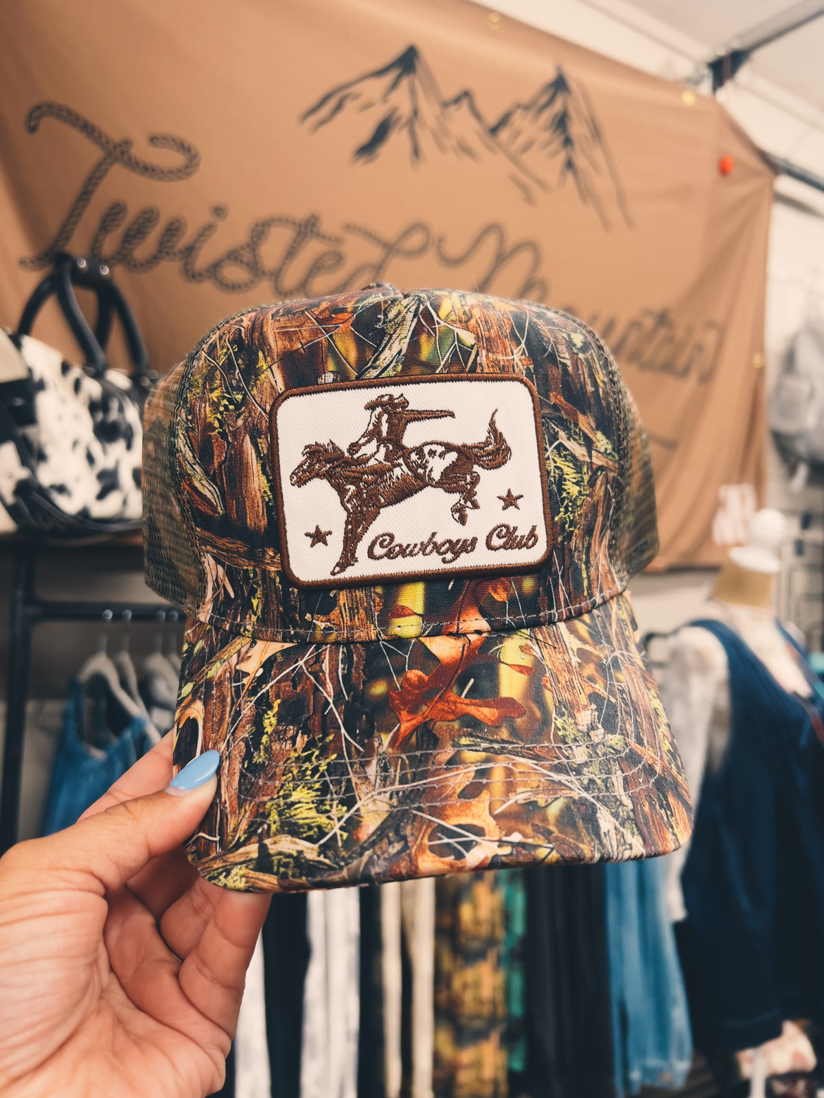 Cowboy Club Camo Trucker