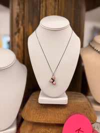 The Triple Stone Pink Conch Necklace