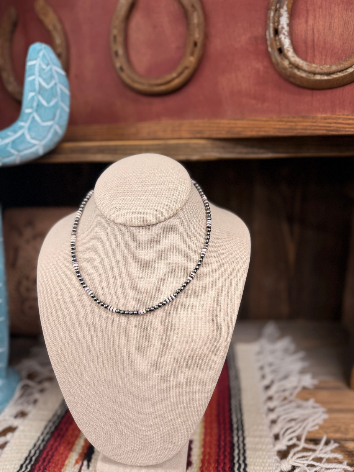 Purple Spiny x Sterling Pearl choker