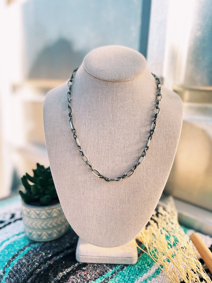 Twisted Silver Rope necklace