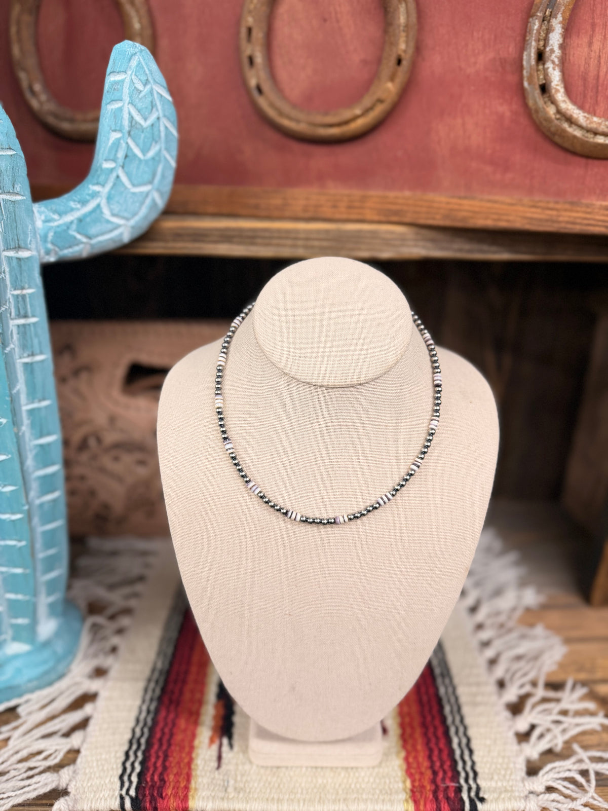 Purple Spiny x Sterling Pearl choker