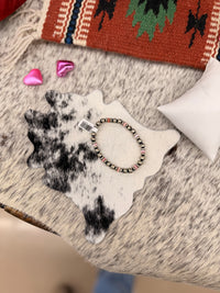 The Pink and Pearls Strech Bracelett