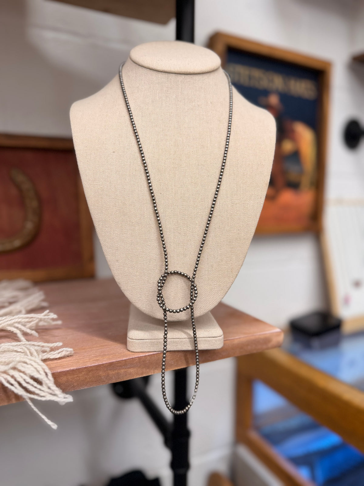 The Marg 3mm Long Silver Pearl Neklace