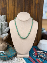 The Gina Green Turquoise Nugget Necklace Graduated