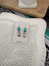 The Kingman Turquoise w/ Blossoms earrings