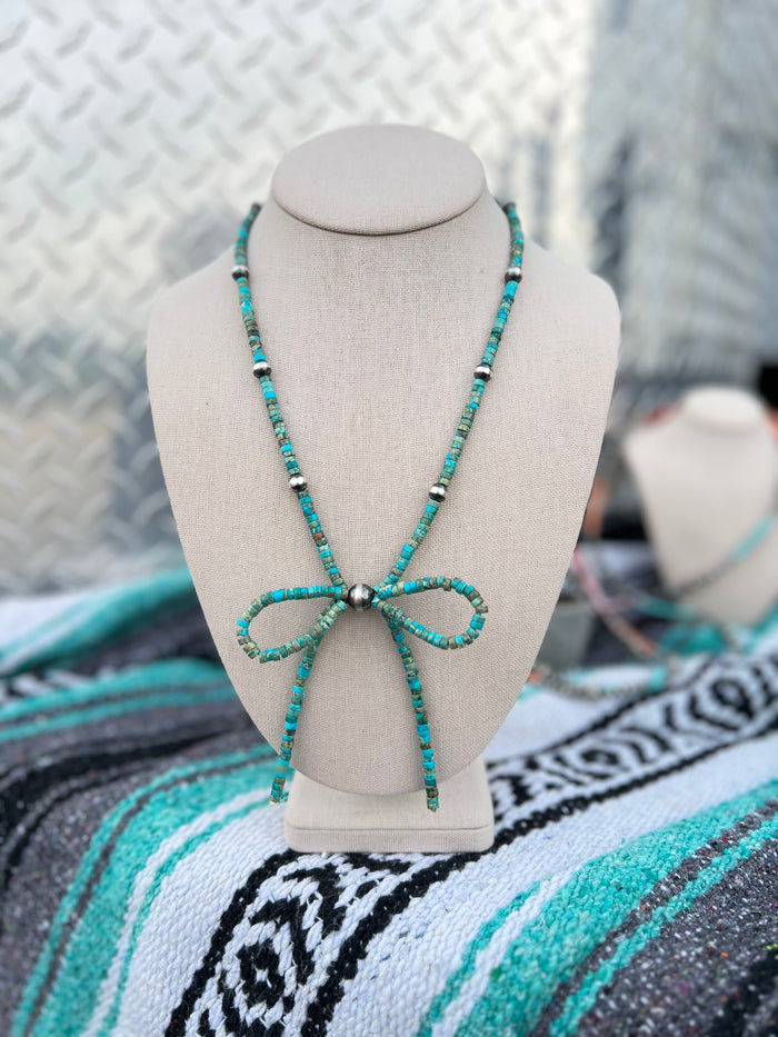 The Jolene Turquoise Bow Necklace