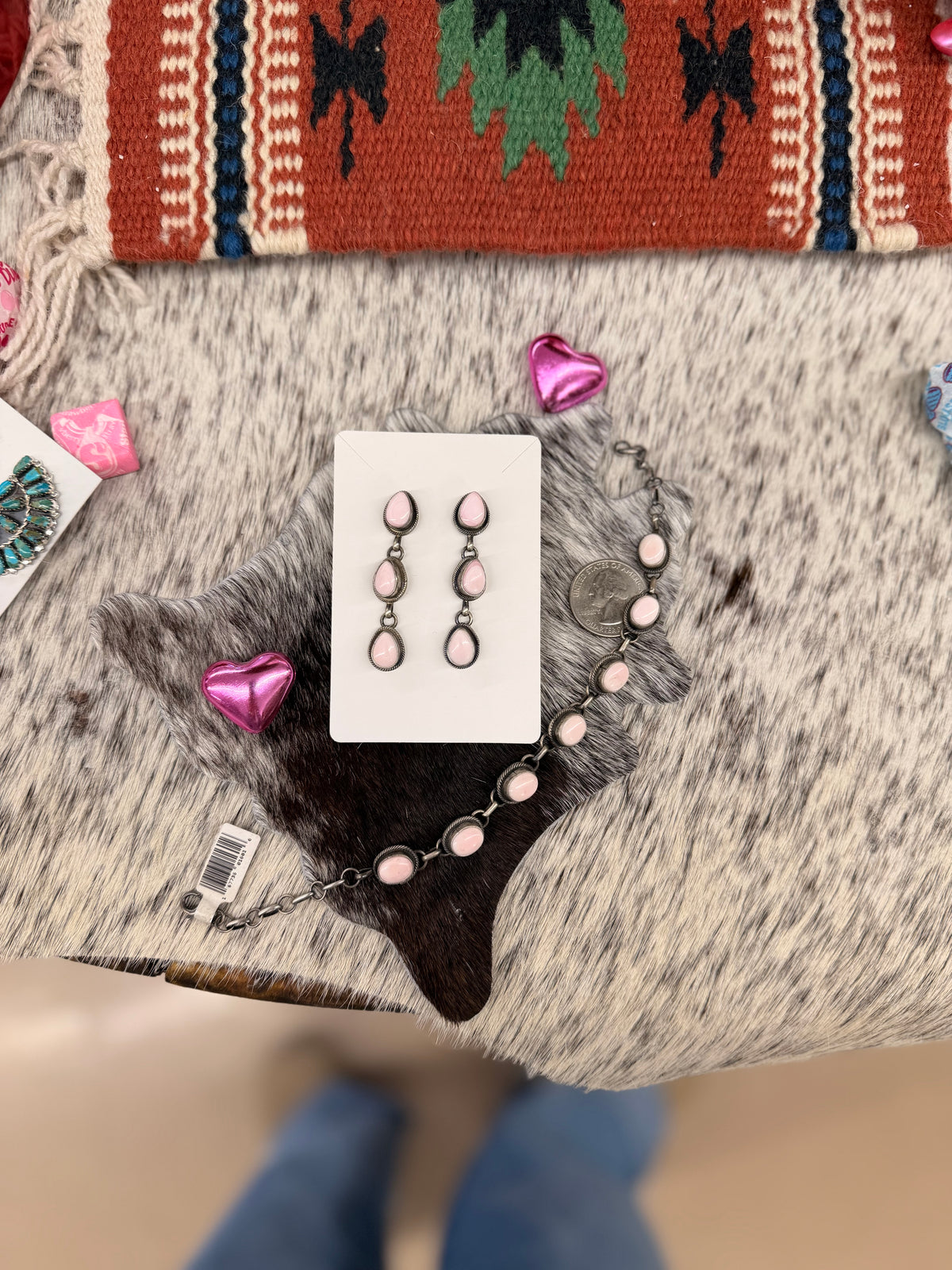 The Paisley Pink Conch Earrings