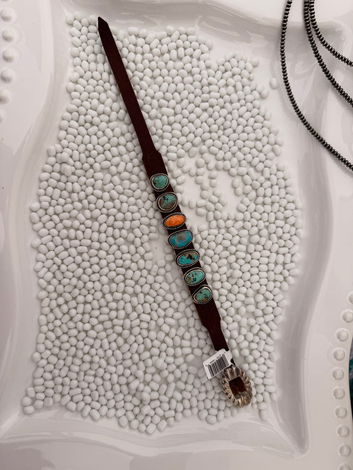 The Multi Stone Leather Bracelet