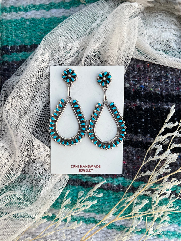 The Tear Drop Hoop Dangle Earrings