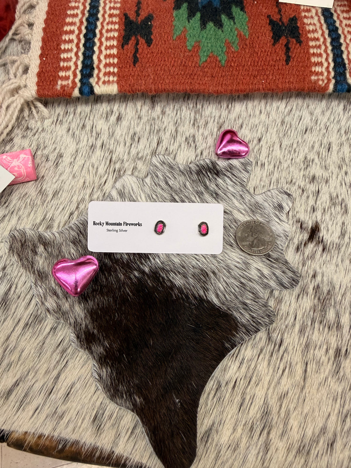 The Pink Opal Stud Earrings