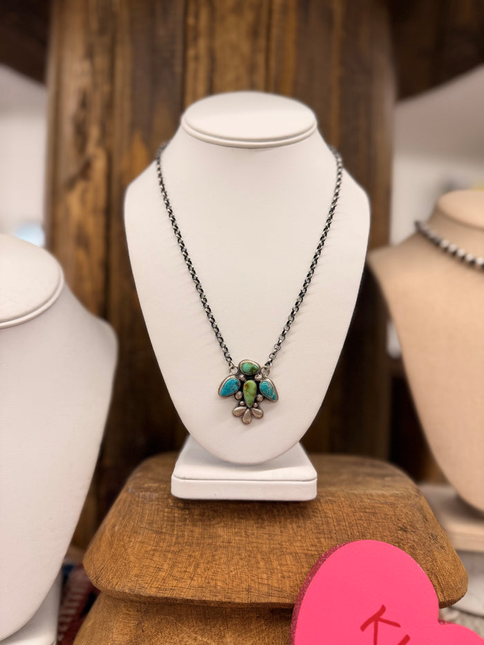 The Green and Blue Turquoise Thunder Bird