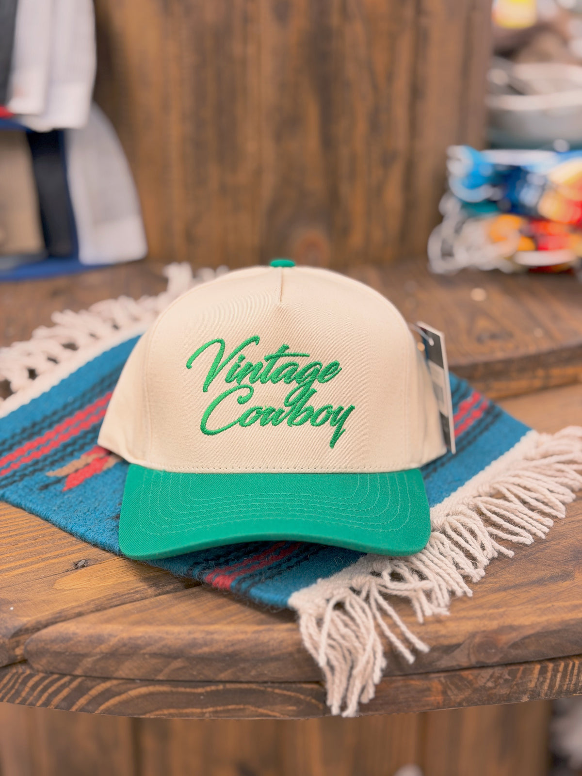 Vintage Cowboy Trucker Green