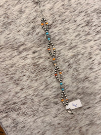 The Orange Spiny x Turquoise looped bracelet