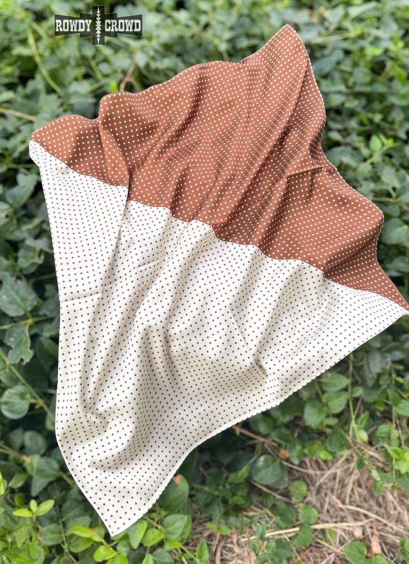 Small Coffee Polka Dots Wild Rag
