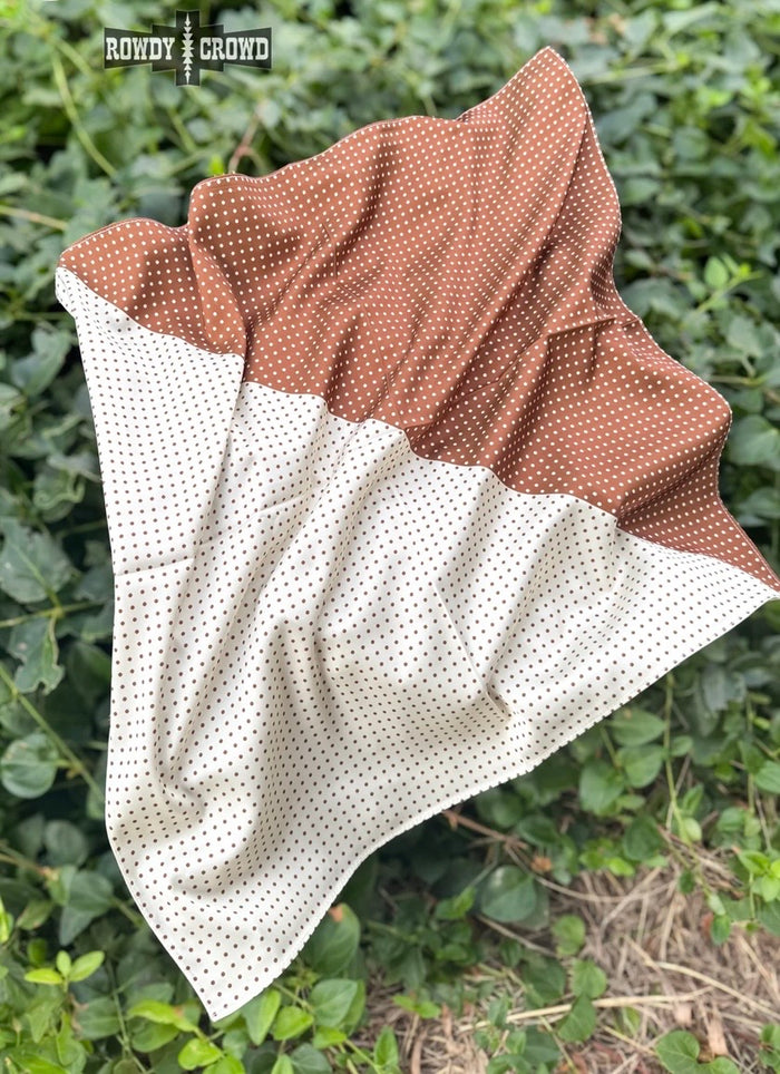 Small Coffee Polka Dots Wild Rag