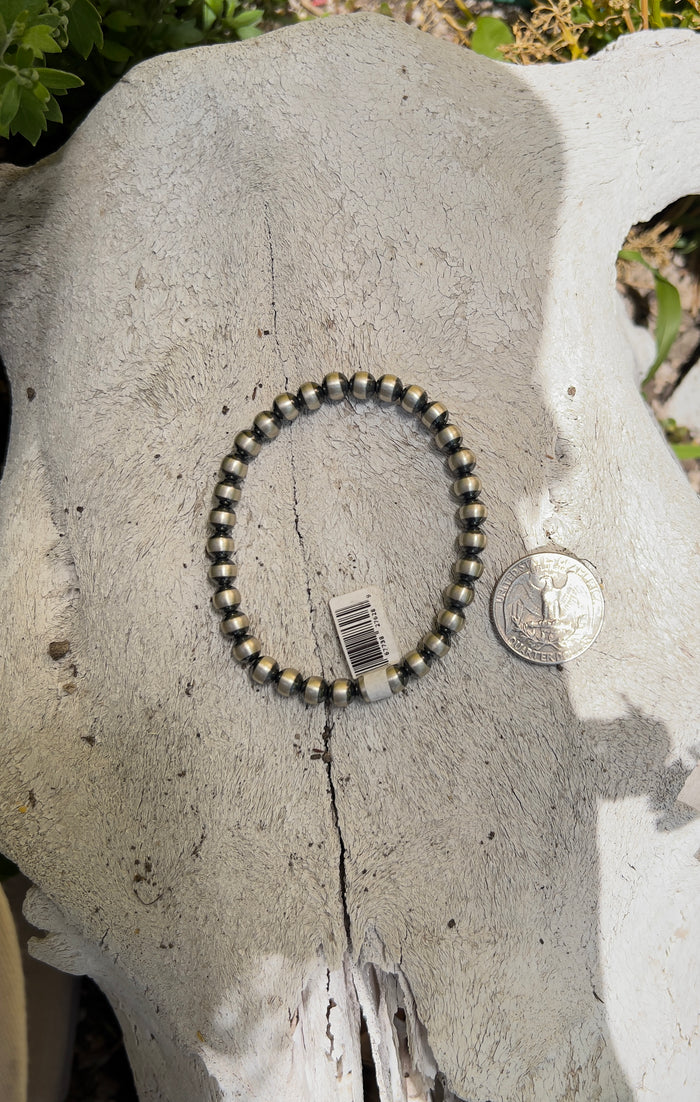 The 6mm Sterling Silver Stretch bracelet