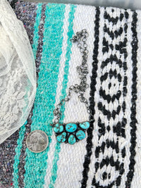 The Half Moon raw Turquoise Necklace