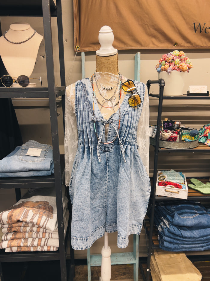 Susan’s Denim Romper w/ Bow