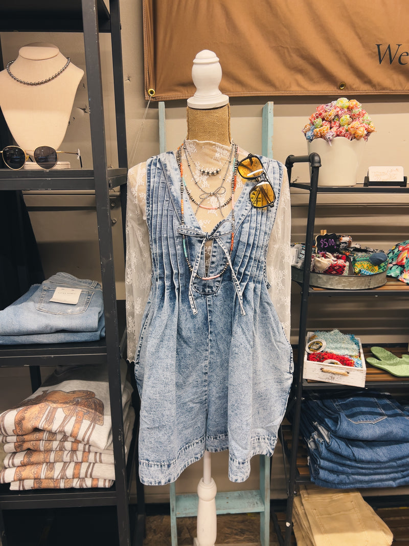 Susan’s Denim Romper w/ Bow