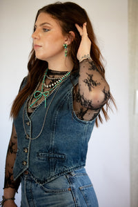 The 5 Stone Sonoran Gold Turquoise Earrings