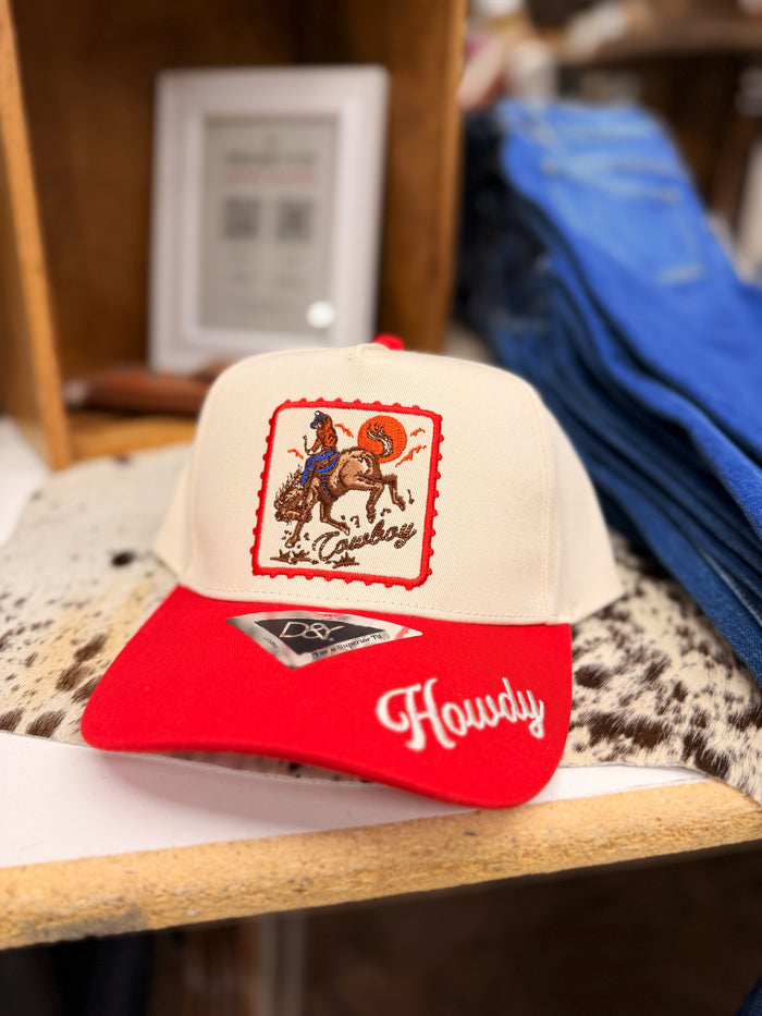The Red Cowboy Stamp Hat